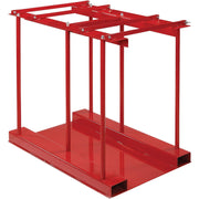 Stationary Forkliftable Cylinder Storage Caddy with by Global Industrial – 34" W x 43" D x 41" H, Alloy Steel, Red, Model 270219