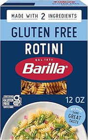 Barilla Gluten Free Rotini Pasta, 12 Ounce - Non-GMO Gluten Free Pasta Made with 2 Ingredients