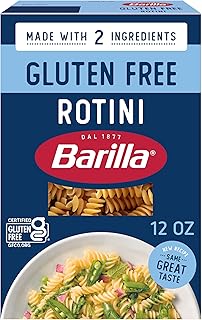 Barilla Gluten Free Rotini Pasta, 12 Ounce - Non-GMO Gluten Free Pasta Made with 2 Ingredients