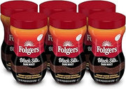 Folgers Black Silk Instant Coffee, Dark Roast, 6 Jars