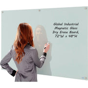 Global Industrial 72"W x 48"H / White / Industrial Dry Erase Boards