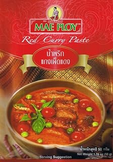 Mae Ploy Red Curry Paste Pack 50g. Thailand