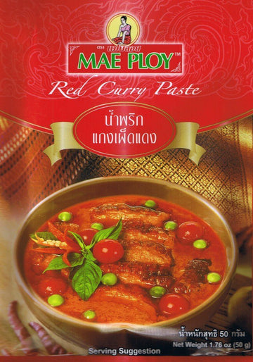 Red Curry Paste Pack 50g. Thailand by Mae Ploy – 1.76 Ounce (Pack of 1)