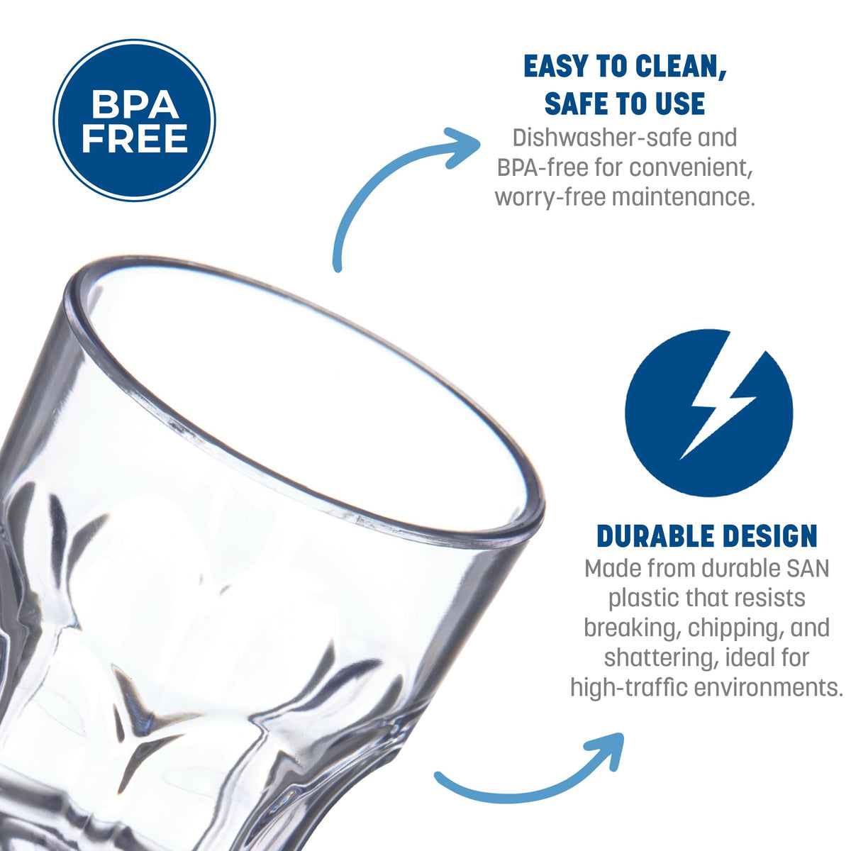 Carlisle FoodService Products 6 Ounces / 24 Pack / Clear Tumblers & Water Glasses