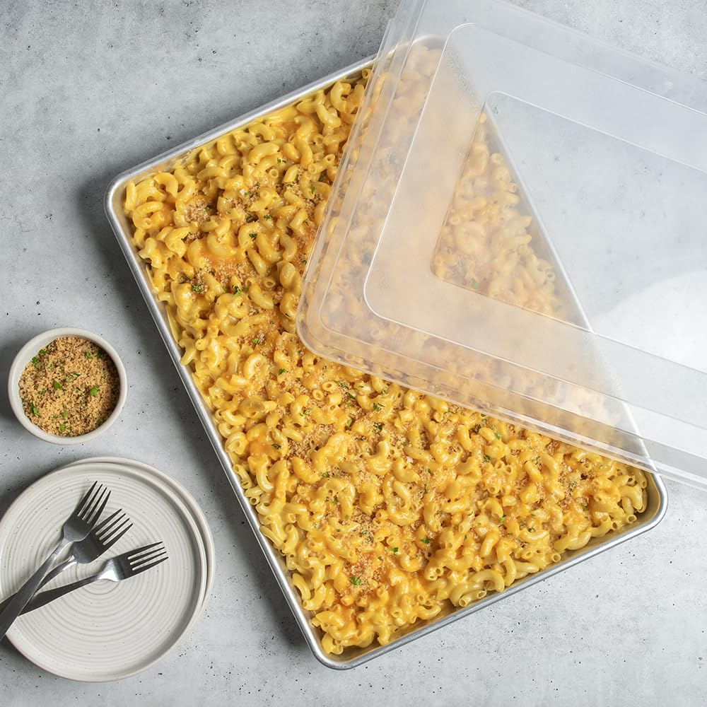 Naturals Big Batch Pan with Lid and Recipe Booklet by Nordic Ware – Extra-Large High-Sided + Lid + Recipe Booklet, Aluminum, Natural, Model 35769AMZM