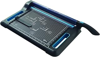 Avery A4 PG360 Precision Guillotine Paper Cutter, Black and Teal