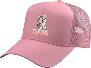 Just a Girl who Loves Klee Kais Dogs Dog Alaskan Klee Kai Trucker Hat with Adjustable Mesh Back