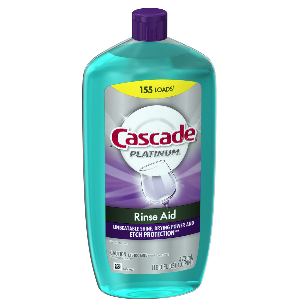 Rinse Aid Platinum Dishwasher Agent by Cascade – 16 Fl Oz (Pack of 6), Pack of 6