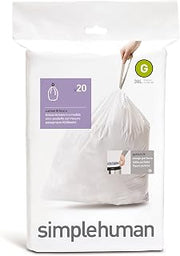 simplehuman Code G Custom Fit Trash Can Liner, 30 Liters / 8 Gallons (4 pack)