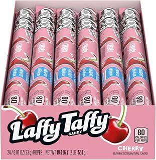Laffy Taffy Rope, Cherry, 0.81 oz., Pack of 24