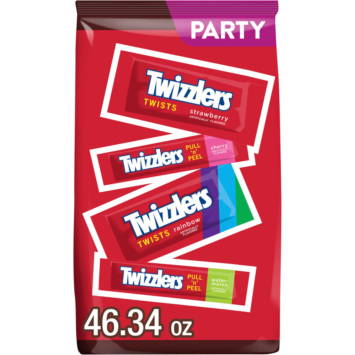 Assorted Flavored Licorice Style by Twizzlers – 46.34 Ounce (Pack of 8), Assorted, Pack of 8, Model 10034000944795