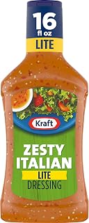 Kraft Lite Dressing, Zesty Italian, 16 fl oz Bottle