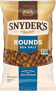 Snyder's of Hanover Sea Salt Rounds Mini Pretzel Balls, 12 Oz Bag