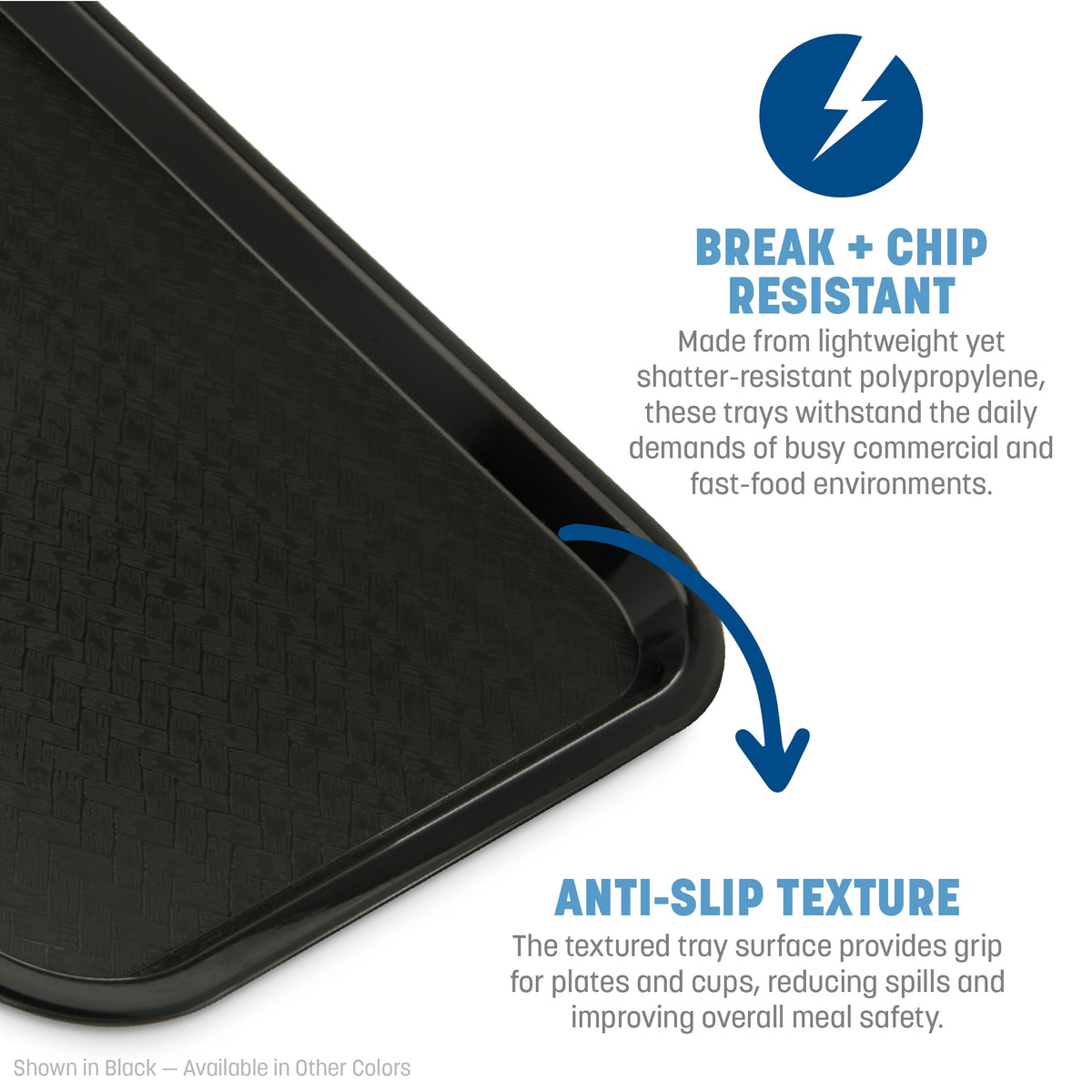 Carlisle FoodService Products Black / 24 / 12" x 16" Serving Trays