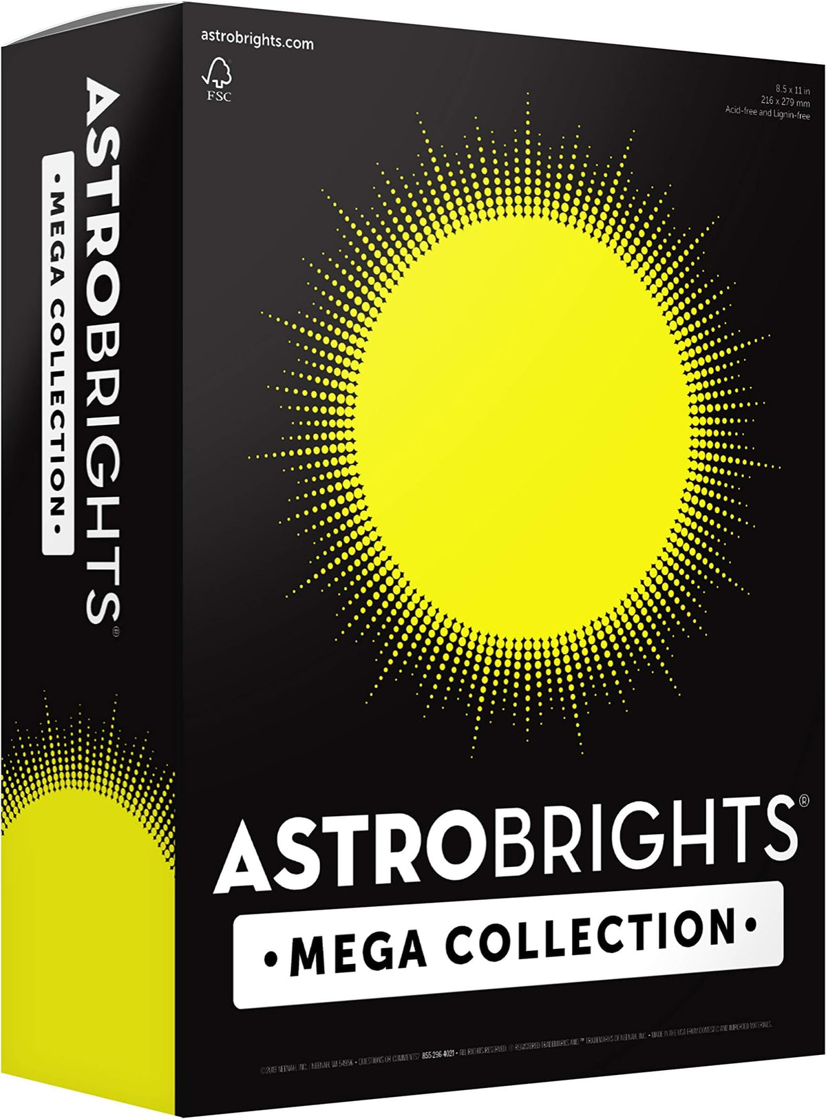 Astrobrights 1 Ream (Pack of 6) / Neon Yellow / 1 Colored Paper