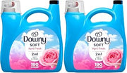 Downy Liquid Fabric Softener,April Fresh 2-in-1 Fresh & Soft,140 Fl Oz,190 Loads,Fabric Conditioner For Freshness And Softness,(Pack of 2)