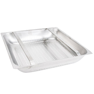 Stainless Steel 20" x 20" Pre-Rinse Basket - 4" Deep by Drain-Net – Silver