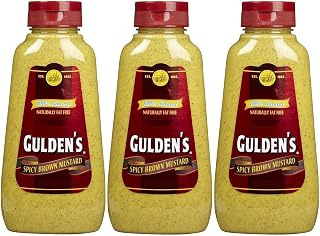 Gulden's Spicy Brown Mustard, 8 Ounce Bottle (Pack of 3)
