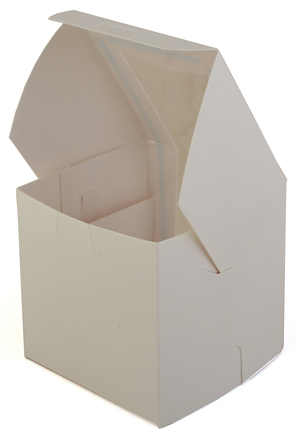 Southern Champion Tray 23033 Paperboard White Lock Corner Window Bakery Box – 4" Length x 4" Width x 4" Height (Case of 200)