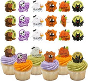 DecoPac Punny Cute Monster Halloween Cupcake Topper Rings Party Supplies 24 Pack