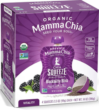 Organic Vitality Squeeze Snack by Mamma Chia – 3.5 Ounce (Pack of 24), Pack of 6, Model 856516002249