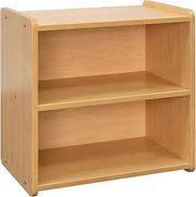 Tot Mate Single-Sided 2-Shelf Storage Cabinet for Kids and Toddlers, Free-Standing Wooden Bookshelf for Classroom, Preschool, 24" W x 23.5" H (Maple, Ready-to-Assemble)