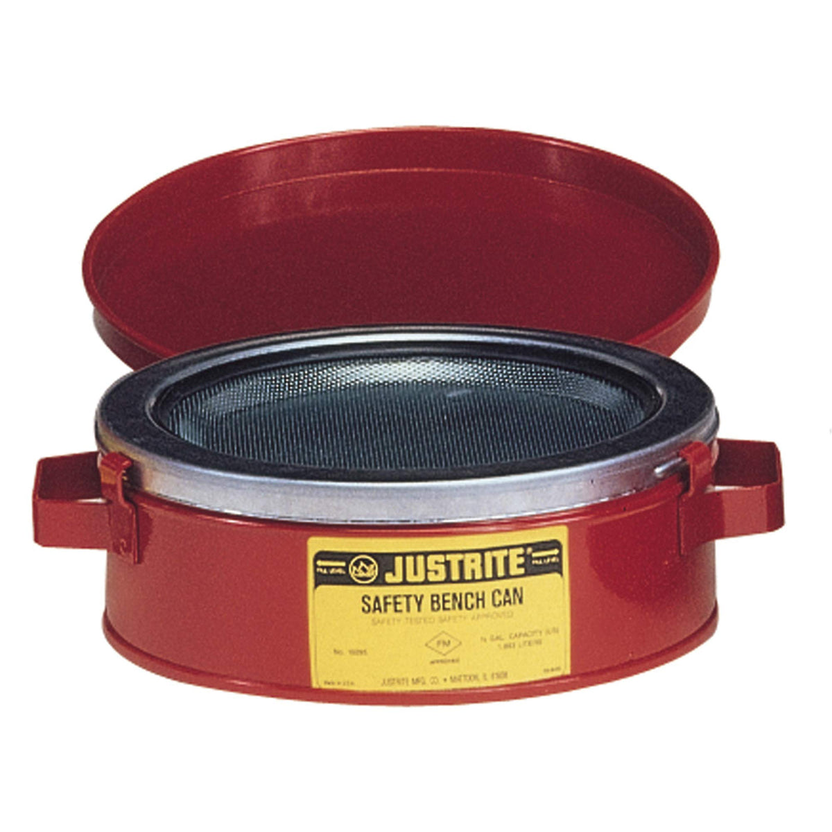 Justrite Red / 1 Quart / Bench Can Cleaning & Sanitizing