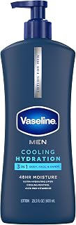 Vaseline Men Healing Moisture Body Lotion, Cooling, 20.3 oz