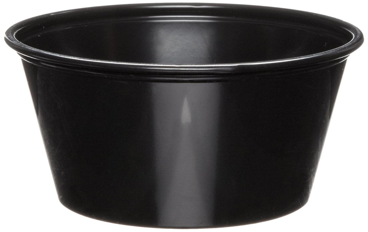 Dart P325BLK 3.25 oz Black PS Portion Container (Case of 2500)