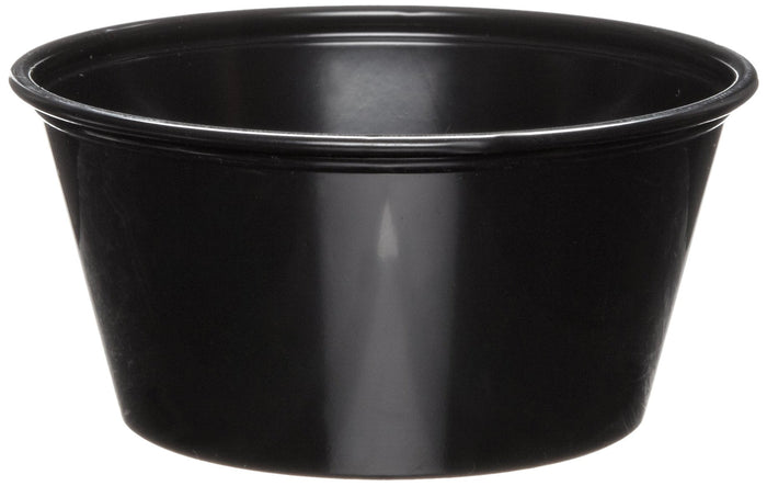 Dart P325BLK 3.25 oz Black PS Portion Container (Case of 2500)