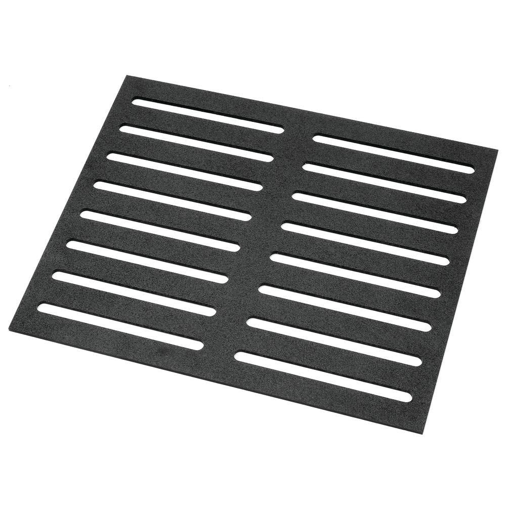 Deli Display Riser Slotted Black ABS - 24" L x 30" W x 1/4" H by HUBERT – Plastic, Black, Model SHT-SLOT24X30BK