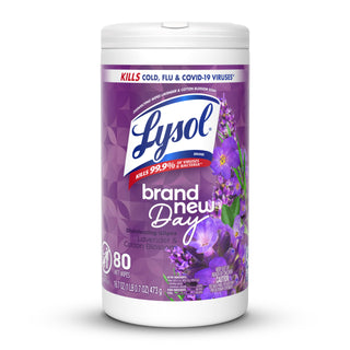 Disinfecting Wipes by Lysol – 80 Count (Pack of 1), Purple, Model 3296590