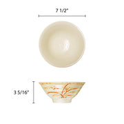 Gold orchid melamine dinnerware collection 32 oz by Thunder Group – 32.0 ounces, Melamine, Beidge, Model 849851018303