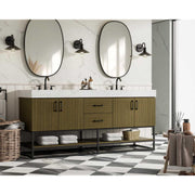 Caroline Bathroom Vanity Chestnut Brown by Lighting Design – Wood, Chestnut Brown, Model VF29272DMCB