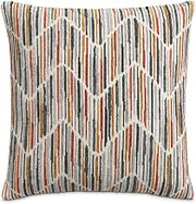 Michael Amini Sundance Augusta Orange Chenille Throw Pillow Set of 2 Square Soft Decorative Accent Cushions for Living Room Sofa Bedroom Cozy Home Comfort