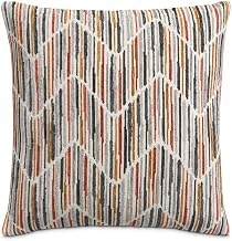 Michael Amini Sundance Augusta Orange Chenille Throw Pillow Set of 2 Square Soft Decorative Accent Cushions for Living Room Sofa Bedroom Cozy Home Comfort