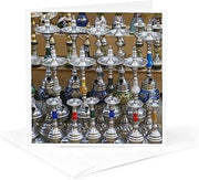 Market, Hookah pipes in sidewalk shop, Luxor, Egypt-AF14 AJE0223 - Adam Jones 1 Greeting Card with envelope