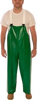 TINGLEY Safetyflex O41008 Flame Resistant Liquidproof Plain Front Overalls, Medium, Green | O41008 flame-resistant Liquidproof Plain Front Overalls, Premium snap lock suspender buckles, Green