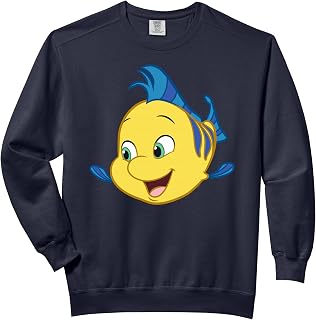 Disney Junior's Ariel Flounder Big Image Comfort Colors Adult Sweatshirt