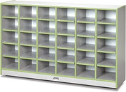 Jonti-Craft Rainbow Accents 0430JCWW130 30 Cubbie-Tray Mobile Storage - Without Trays - Key Lime Green