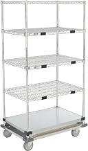 Open Sided Wire Exchange Truck, 4 Wire 1 Galvanized Shelf, 1000 Lb Cap, 36x24x69
