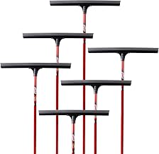 Soft Rubber Squeegee with Handle by LIBMAN COMMERCIAL – 60"L x 24"W x 24.25"H, Hard Rubber, Red, Pack of 6