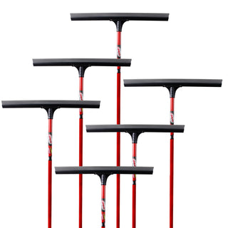 Soft Rubber Squeegee with Handle by LIBMAN COMMERCIAL – 60"L x 24"W x 24.25"H, Hard Rubber, Red, Pack of 6