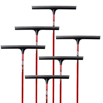 Soft Rubber Squeegee with Handle by LIBMAN COMMERCIAL – 60"L x 24"W x 24.25"H, Hard Rubber, Red, Pack of 6