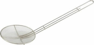 Winco Round Mesh Skimmer, 6.5-Inch Nickel