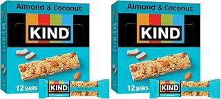 KIND Healthy Snacks Bars, Almond & Coconut, Gluten Free, Low Sodium Snacks, 4g Protein, 12 Count (Pack of 2)