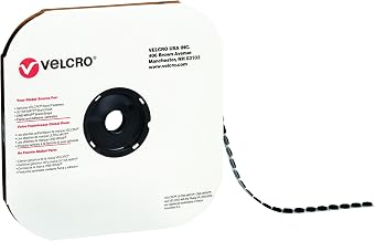 Box VELCRO® Tape (194568) Individual Dots, Hook, 1 3/8", Black (600 Per Case) for Home & Office
