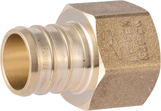 SharkBite 3/4 x 1/2 Inch FNPT Crimp Connector, Brass Plumbing Fitting, PEX Pipe, PE-RT, UC092LFA
