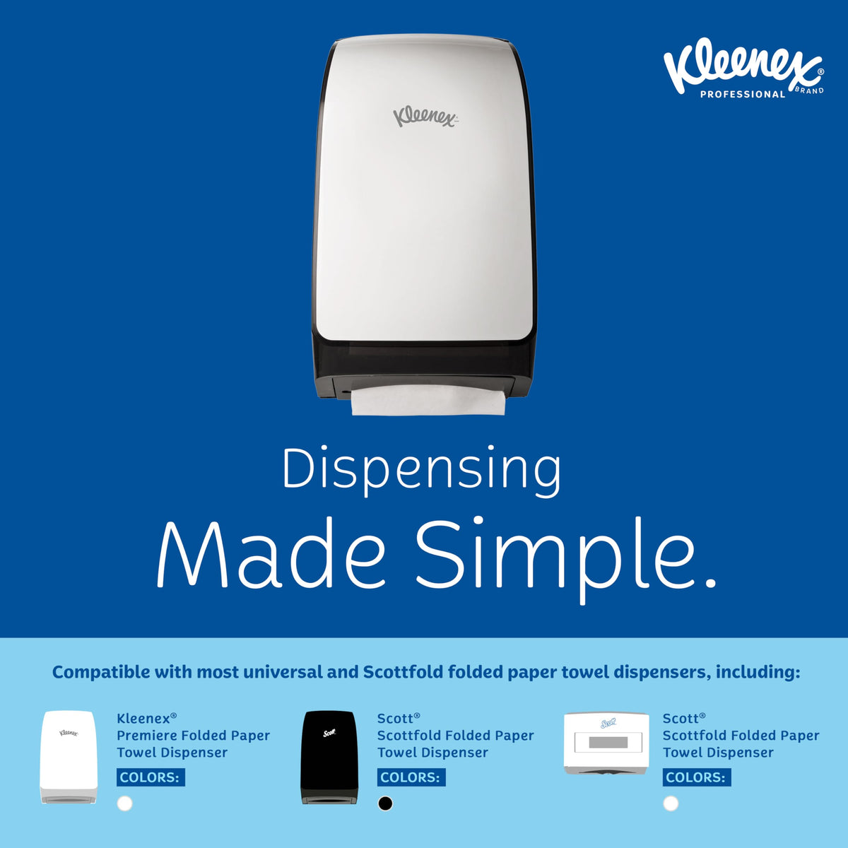 Professional Multifold Paper Towels by Kleenex – 120 Count (Pack of 25), Paper, White, Pack of 3000, Model 13253