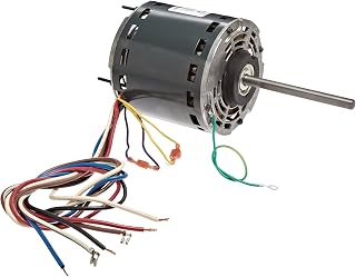 Fasco D728 5.6" Frame Open Ventilated Permanent Split Capacitor Direct Drive Blower Motor with Sleeve Bearing, 3/4-1/2-1/3HP, 1075rpm, 115V, 60Hz, 10.5-6.9-4.8 amps